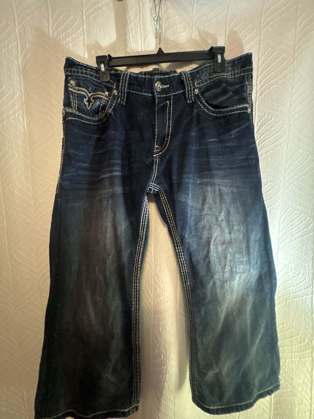 Rock Revival Remedy Relaxed Straight Denim Jeans Men Size 40